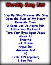 Worship Song List